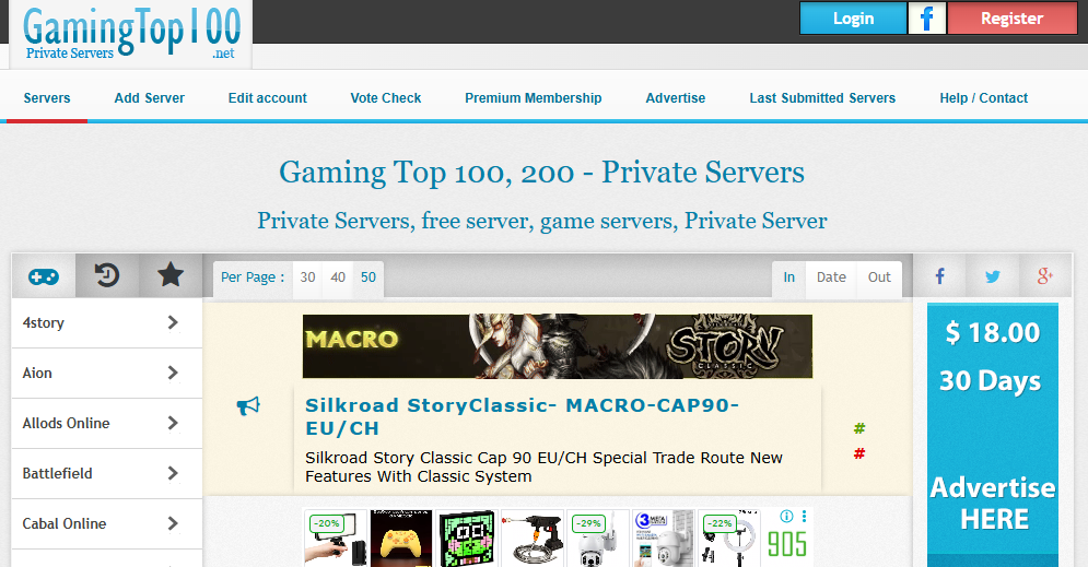 GAMINGTOP100 - ALL PROJECTS